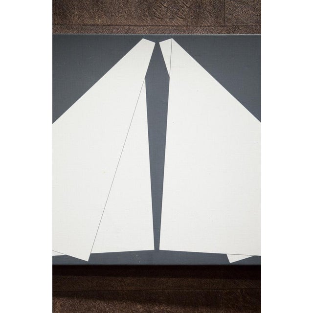 Hiroshi Yasukawa, Abstract Composition Painting, 1970s, Oil on Canvas For Sale - Image 3 of 9