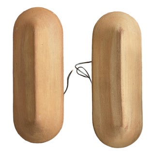 New Volumes Terracotta Pinch Small Wall Lights by Kate Stokes — a Pair For Sale