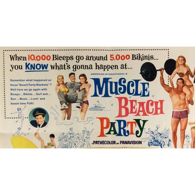 Muscle Beach Party Poster, 1960s For Sale - Image 4 of 5