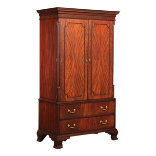 Henkel Harris Georgian Style Mahogany Armoire For Sale