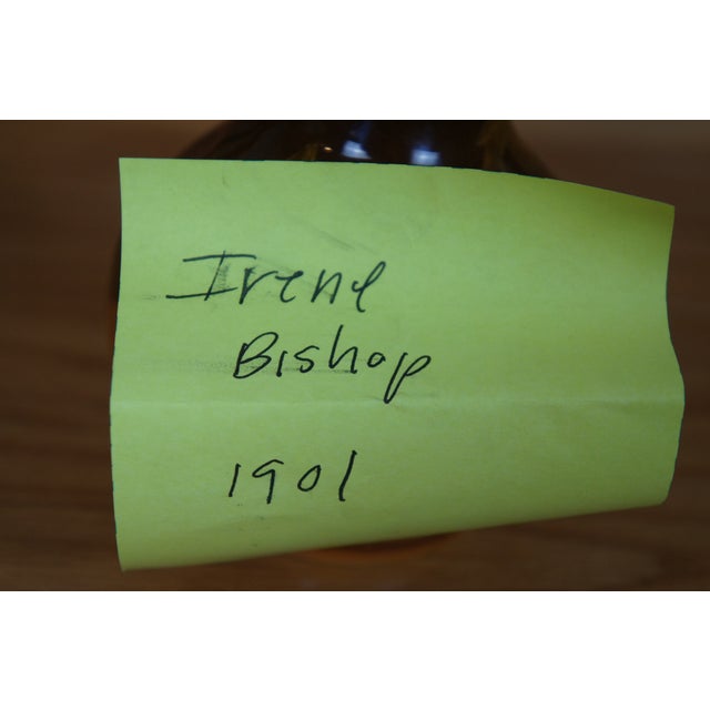 Brown Antique 1901 Art Nouveau Rookwood Irene Bishop Oak Leaf Vase Urn For Sale - Image 8 of 11