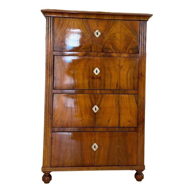 Biedermeier Week Chest in Walnut For Sale