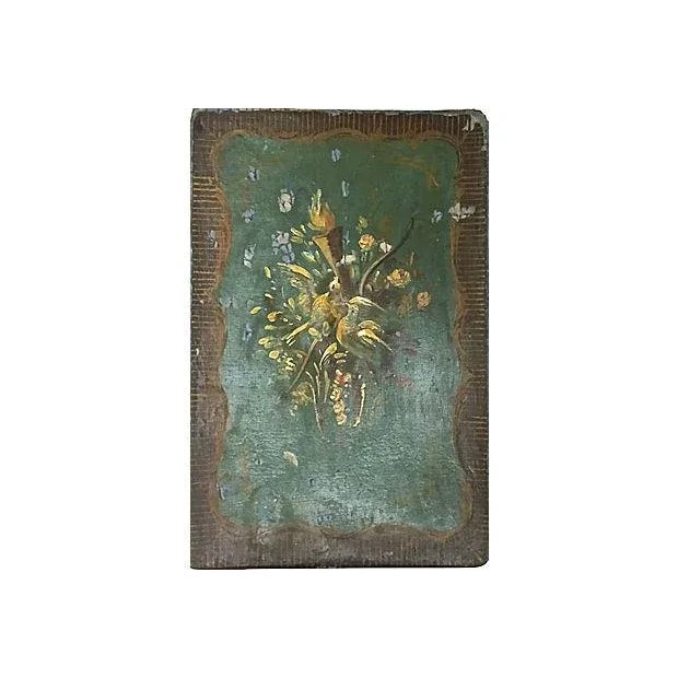 Antique Painted 3-Panel Vanity Mirror For Sale In Atlanta - Image 6 of 9