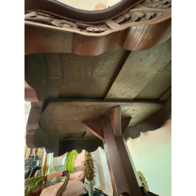 Antique Victorian Rococco Revival Parlor Table For Sale In New York - Image 6 of 10
