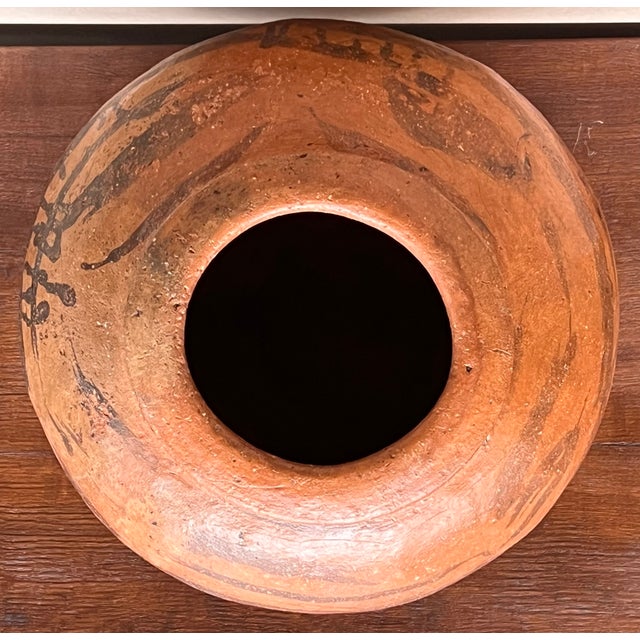 18th Century Handmade Terracotta Olive Jar, Vase With Two Handles, Spain For Sale - Image 6 of 10