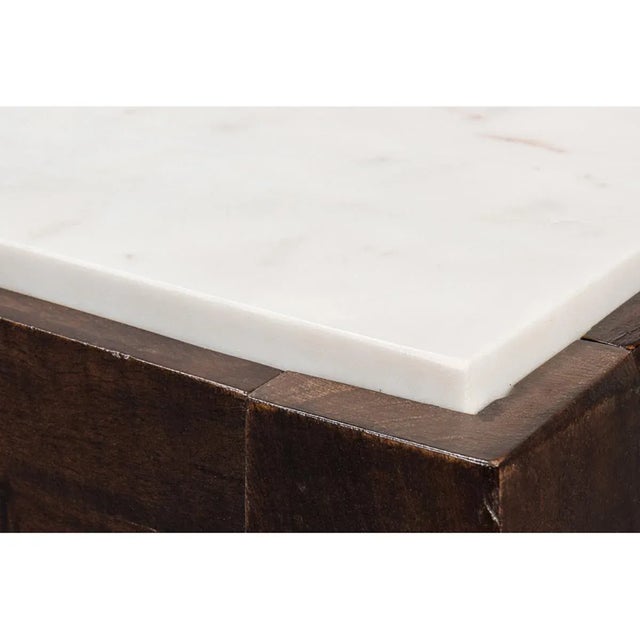 Marble Top Two Tier Console Table For Sale In Raleigh - Image 6 of 8