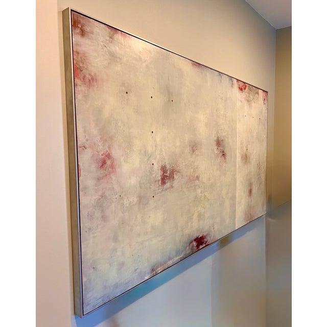 Abstract Raphaelle Goethals Encaustic on Panel Painting For Sale - Image 3 of 3