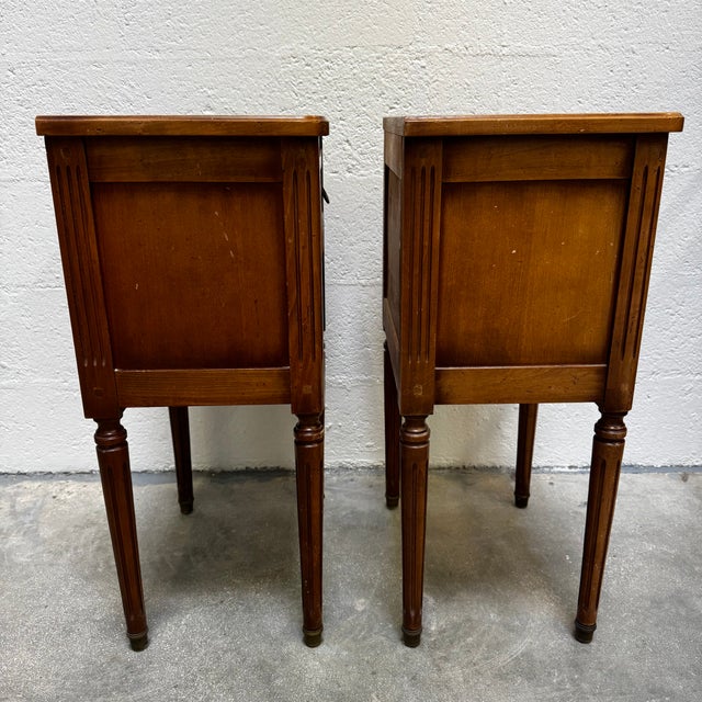 Louis XVI Style Bedside Tables, 1950s, Set of 2 For Sale - Image 10 of 15