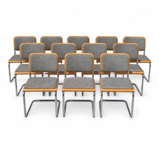 Thonet Marcel Breuer Cesca Chrome Chairs - Set of 12 For Sale