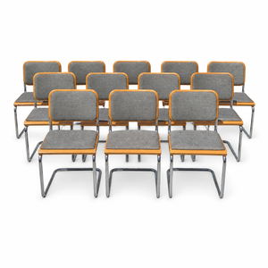 Thonet Marcel Breuer Cesca Chrome Chairs - Set of 12