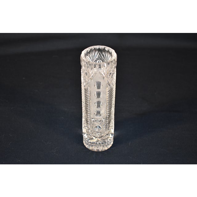 English Cut Glass Vase, Circa 1930's For Sale - Image 4 of 8