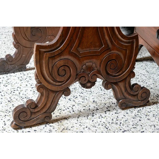 Mid 19th Century Antique Italian Sgabello Walnut Pedestal For Sale - Image 5 of 10