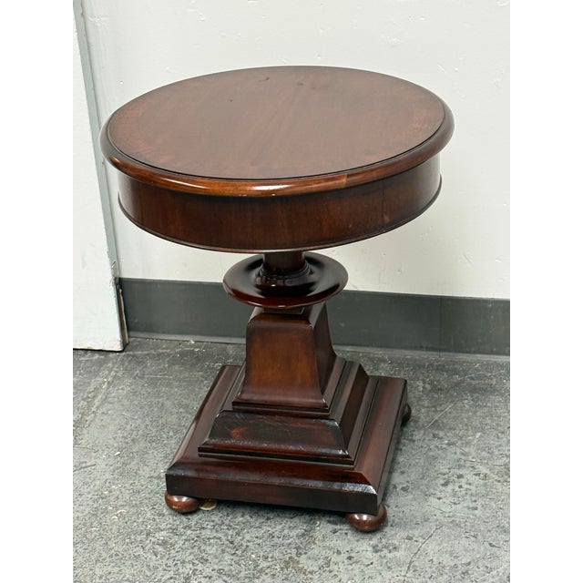 Ralph Lauren Home Anglesey Pedestal End Table For Sale - Image 9 of 12
