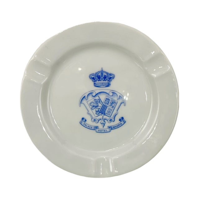Vintage 5-Star Palace Hotel Madrid Ashtray Dish Porcelain Spain For Sale - Image 9 of 12