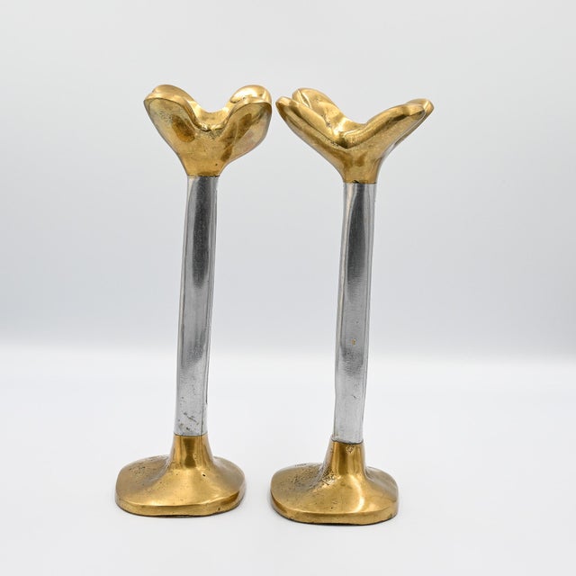 Brutalist Candleholders by David Marshall, Set of 2 For Sale - Image 14 of 18