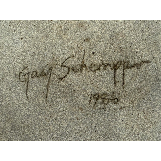 1986 Hand Painted Studio Pottery Charger Signed For Sale - Image 11 of 11