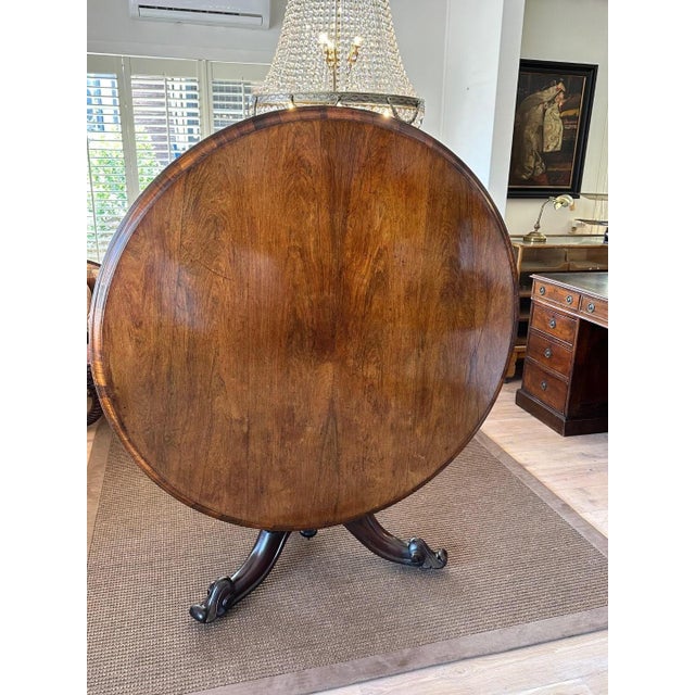 Antique Rosewood Dining Table For Sale - Image 6 of 11