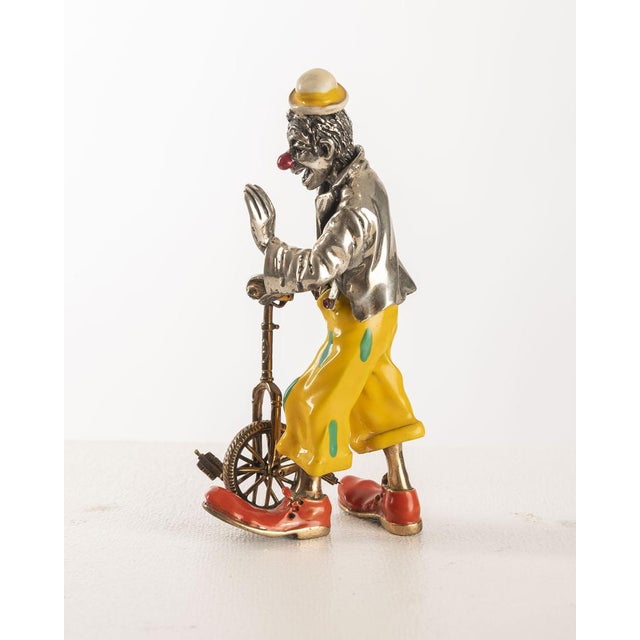 Italian Clowns in Enamelled Sterling Silver from Sorini, Italy, 1970s, Set of 2 For Sale - Image 9 of 18