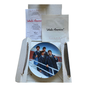 The Beatles 'Hello America' Decorative Plate by Delphi in Mint Condition