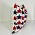 Ruby Red 1990s Vintage Americana Arts & Crafts Boho Chic Down Filled Stars Holiday Accent Pillow - 4th of July For Sale - Image 8 of 10