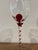 Vintage Clear Art Glass Wine Goblets With Red Swirl Stems - Set of 10 For Sale - Image 9 of 12