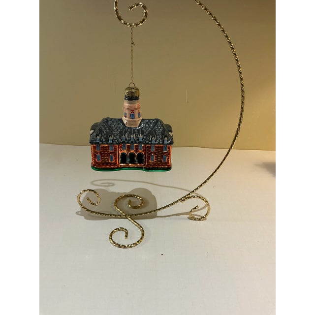 Brick Red Colonial Williamsburg Christmas Tree Ornaments - A Pair For Sale - Image 8 of 12