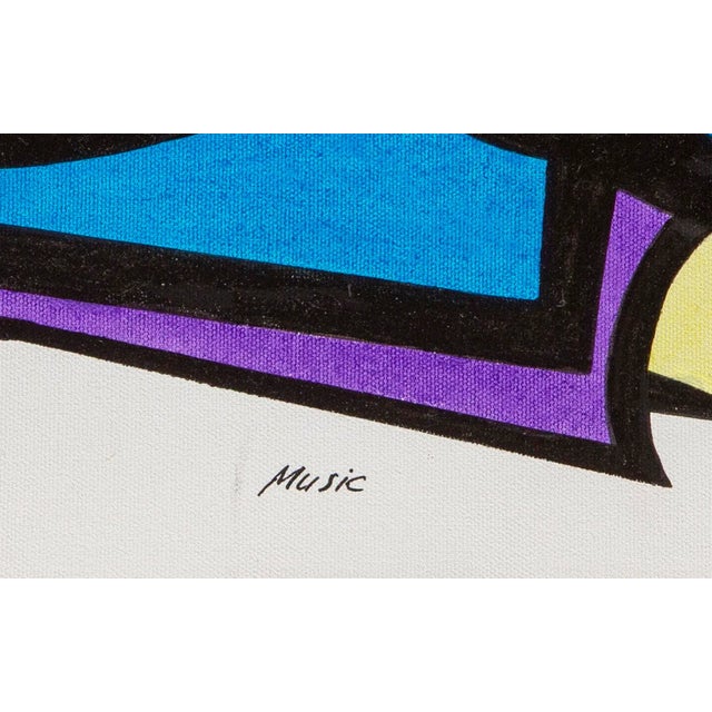 2000 - 2009 Music II, Erik Freyman Acrylic and Airbrush on Canvas, Signed and Titled For Sale - Image 5 of 7