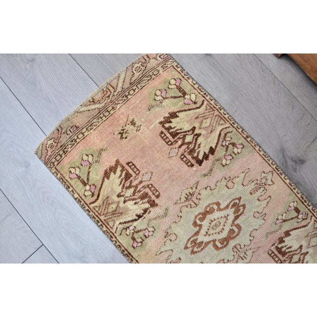 Loloi Rugs Pastel Pink Oushak Small Door Mat Rug For Sale - Image 4 of 6