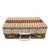 A charming vintage mid-century wicker picnic basket or suitcase-style hamper, dating to approximately the 1950s or 1960s....