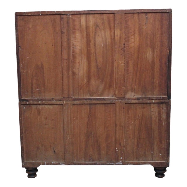 Antique Camphor Wood Secretaire Military Chest, 1840 For Sale