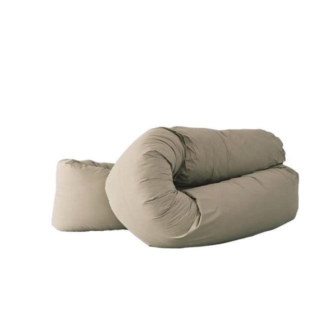 White Sausage Sofa in Fabric Upholstery by Willo Perron for Ettore Sottsass For Sale - Image 8 of 9