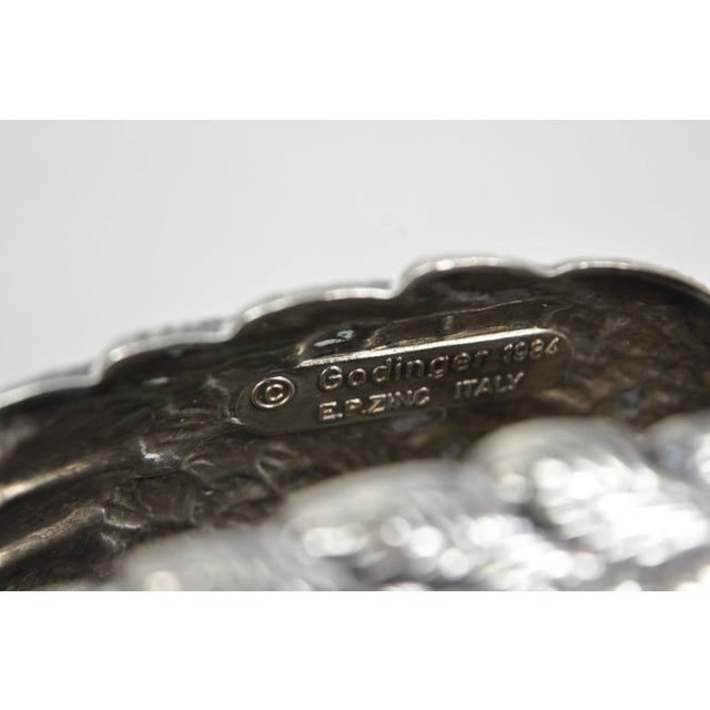 Vintage Art Nouveau Godinger Italy Silver Plated Swan Bird Napkin Letter Holder For Sale - Image 10 of 13