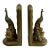 Hollywood Regency Green & Brass-Toned Peacock Bookends - A Pair For Sale