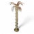 Metal Clear Murano Glass Palm Floor Lamp, 1980s For Sale - Image 7 of 7