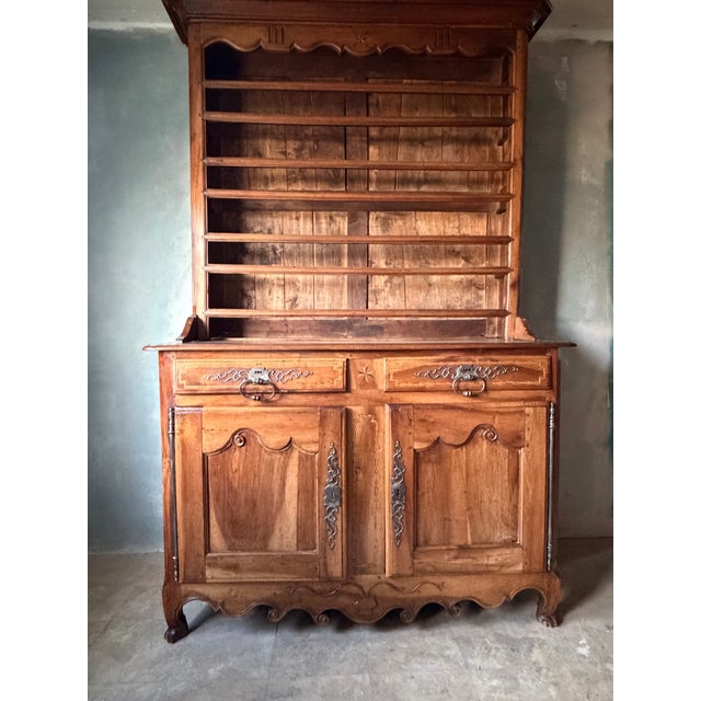 18th century French Brittany vaisselier. Original condition with imperfection’s consistent with age. One key.