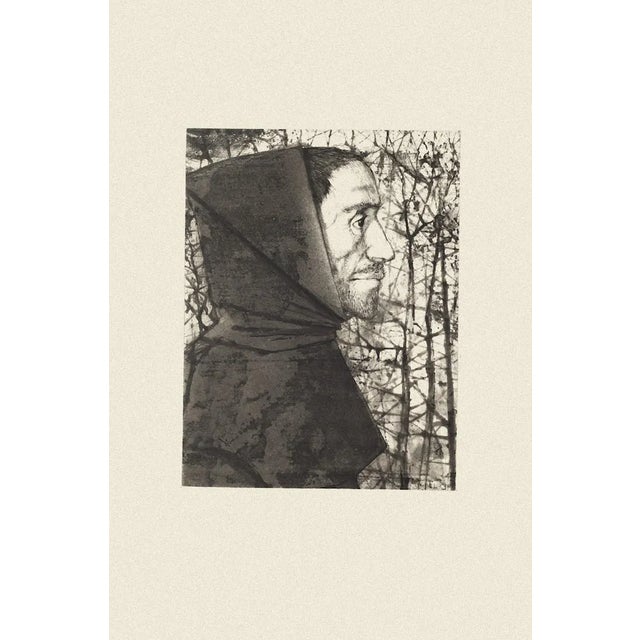 The Priest - Original Black and White Etching by M. Ciry - 1964 1964 For Sale