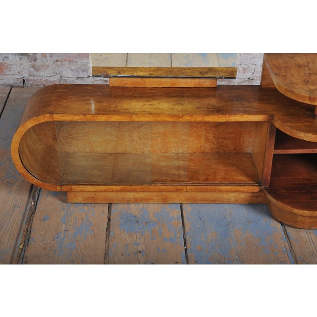 1930s Czech Art Deco Dressing Table in Poplar Burl, 1930s For Sale - Image 5 of 12