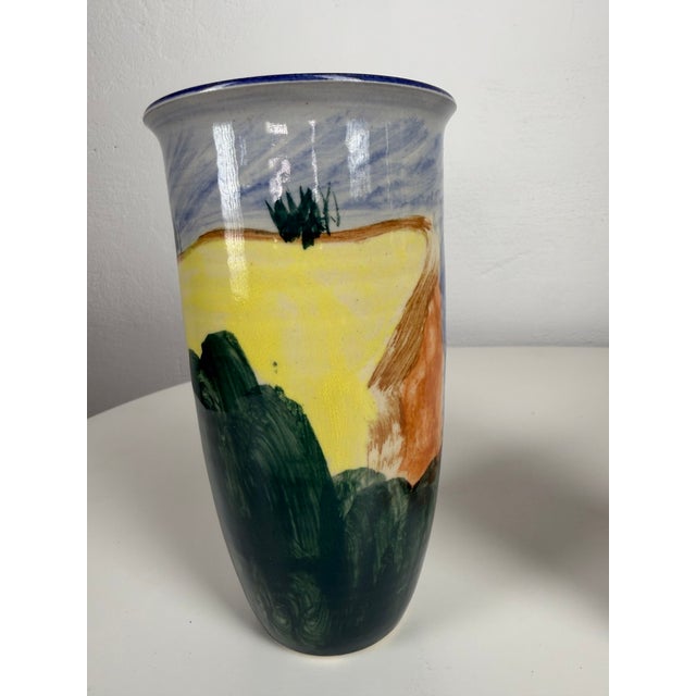 1960s Danish Ceramic Vases from Vensø Danmark & Studio Pottery, 1970s, Set of 2 For Sale - Image 5 of 11