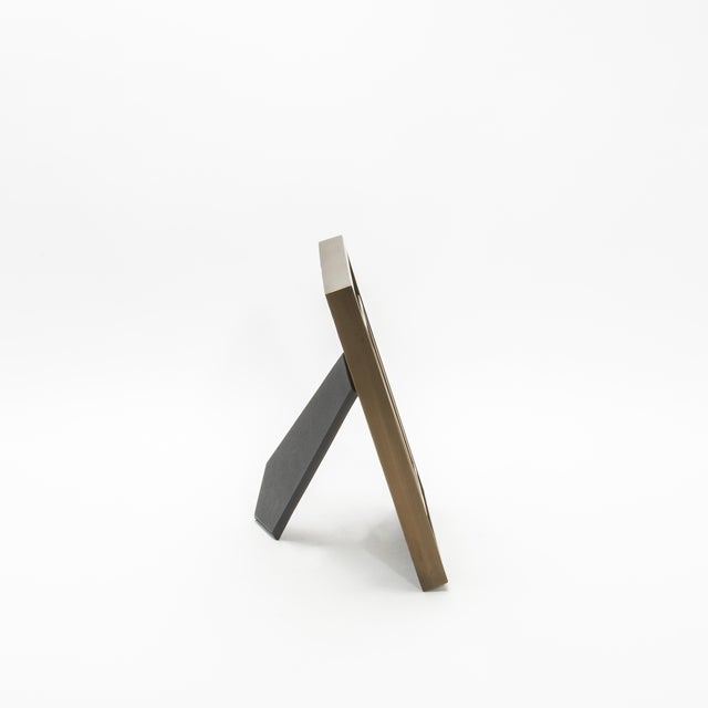 2020s Picture Frame 5x7” in Black Shagreen With Brass Details by Kifu Paris For Sale - Image 5 of 8