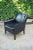 1970s Vintage Black Patent Leather Club Chair For Sale - Image 10 of 10