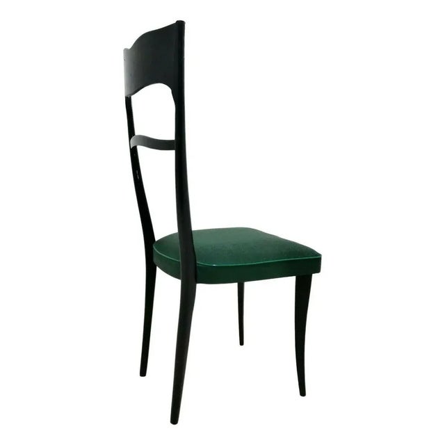 Italian Wooden Dining Chairs, 1960s, Set of 4 For Sale - Image 6 of 7