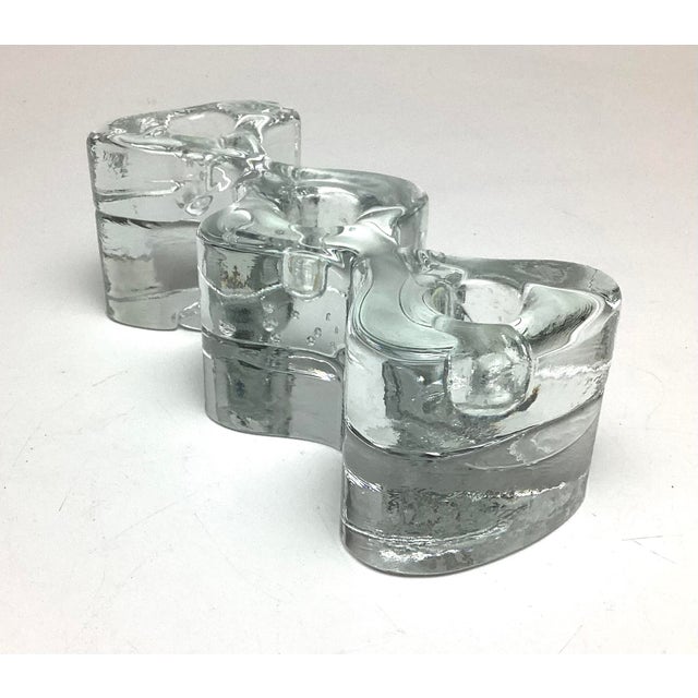 Mid Century Glass Arkipelago Candle Holder by Timo Sarpaneva For Sale In New York - Image 6 of 7