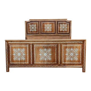 Syrian Mother of Pearl Queen Bed For Sale