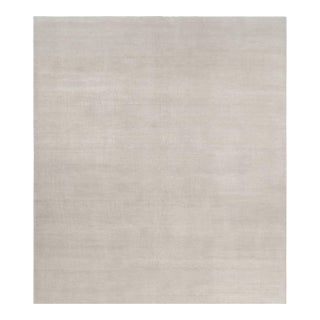 Rug & Kilim’s Oversized Contemporary Textural Solid Rug in Ivory Tones - 14x16 For Sale