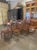 Set of 8 English Walnut Bamboo Form and Cane Dining Chairs For Sale In Dallas - Image 6 of 6