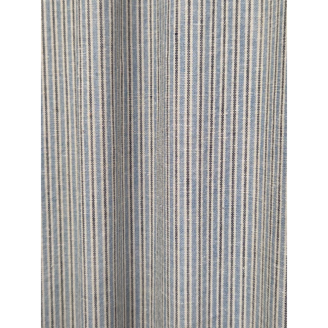 Antique French Provincial Wardrobe With Wire Grills and Interior Blue Curtains For Sale - Image 10 of 14