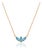 Swiss Blue Topaz Leaf Necklace | Dainty Layering Minimalist Necklace | December Birthstone Necklace for Woman For Sale