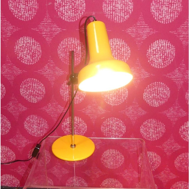 Space Age Desk Lamp with Yellow Ball Joint, 1970s For Sale - Image 11 of 12
