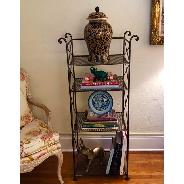 Tall French Wrought Iron Metal Étagère Bookshelf Chairish