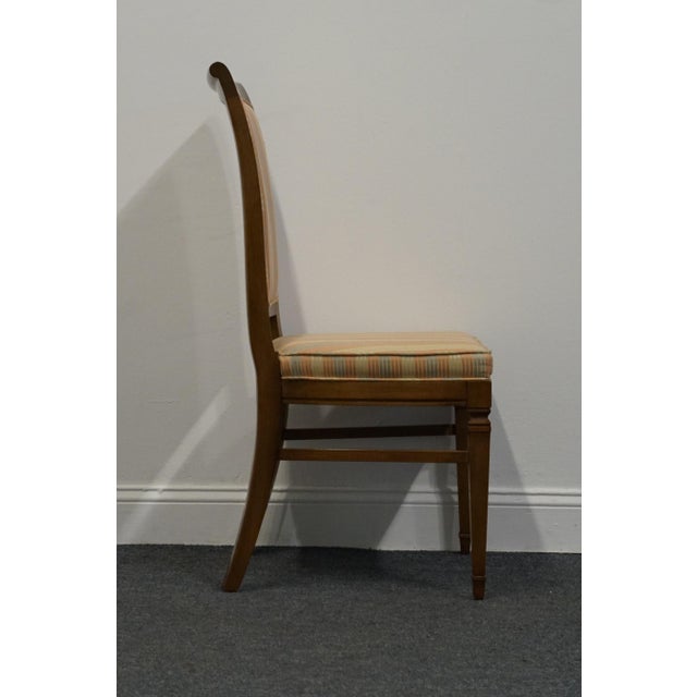 Late 20th Century High End Vintage Solid Cherry Italian Neoclassical Regency Revival Dining Side Chair For Sale - Image 5 of 8